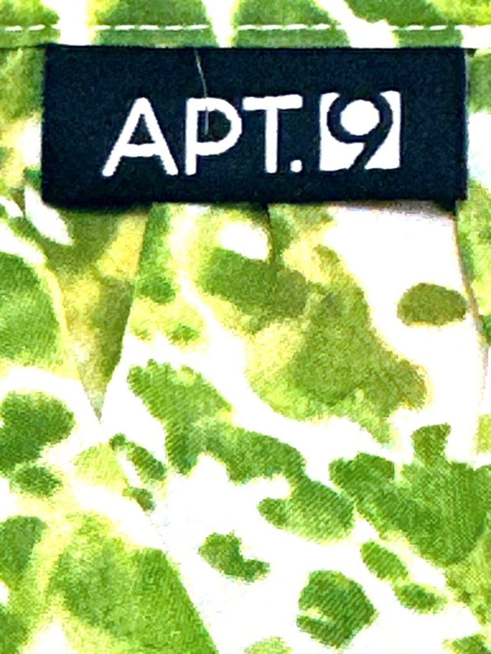 Apt 9 XL Green White Animal Print Sheer Tunic Blouse Resortcore Boho Flowy Style - Picture 8 of 12